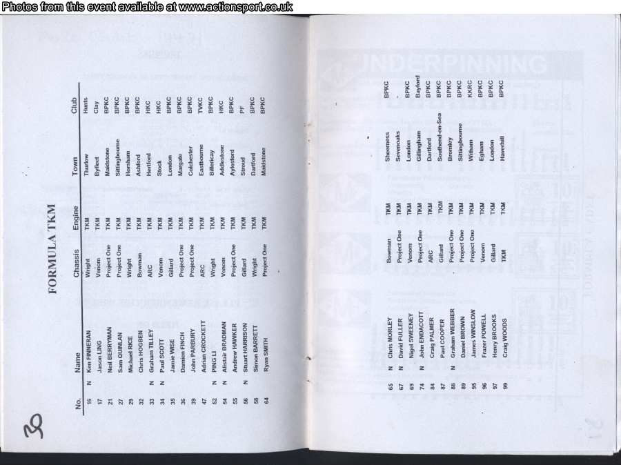 Event programme page